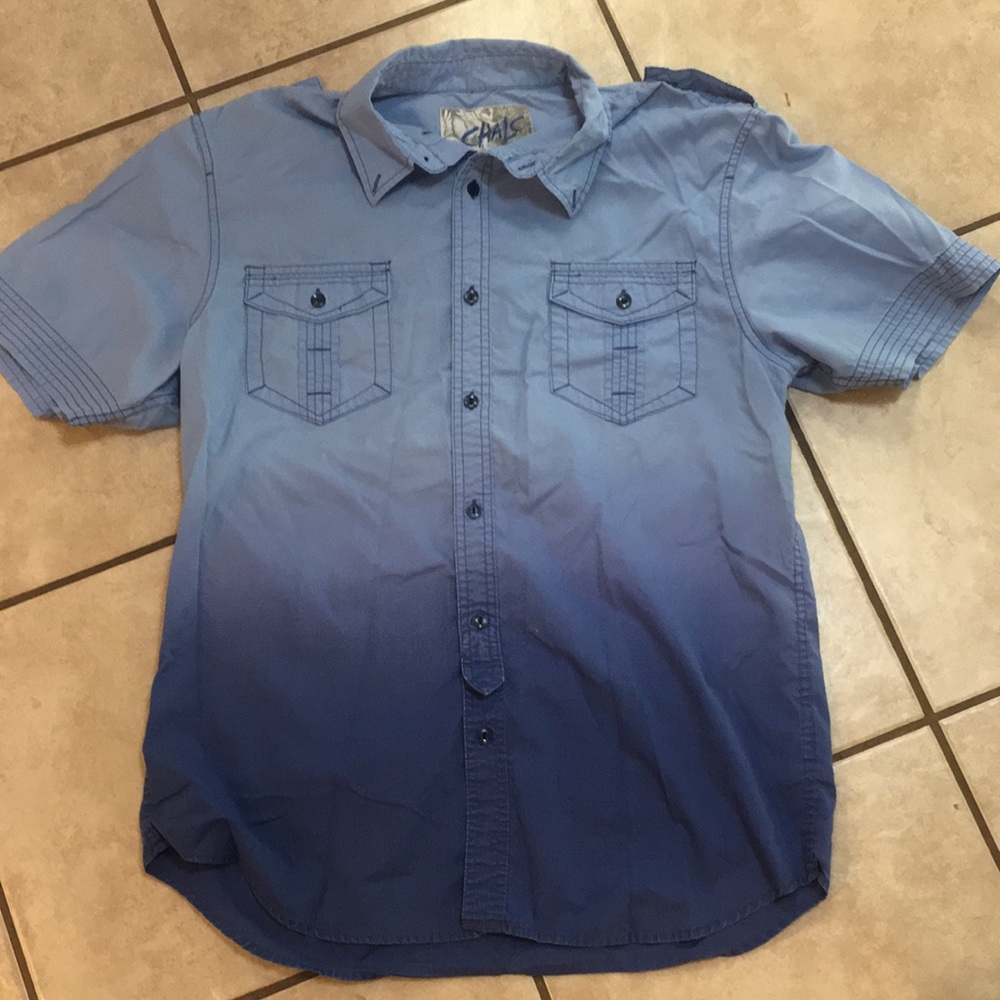 Blue Ombré Button Up